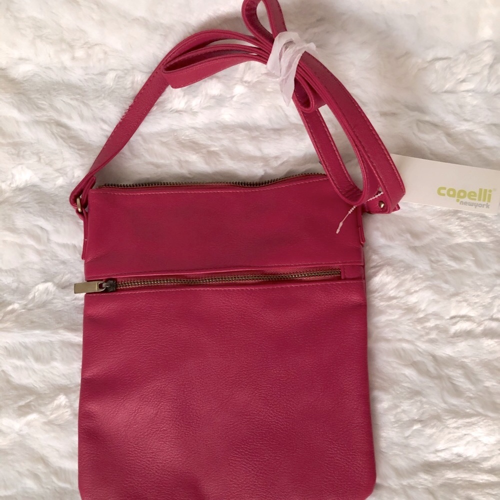 Capelli New York Shoulder Crossbody Fuchsia Handbag NWT